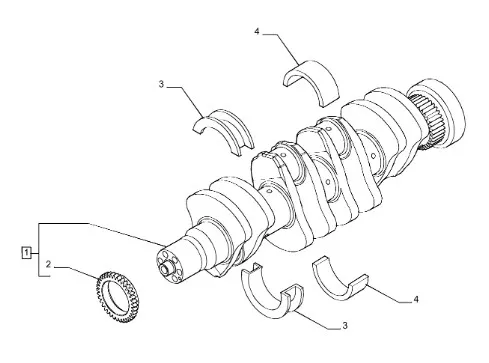 2995786 - Вкладыш упорн. +0,5мм коленв. ДВС Cursor7 T7/Puma, T6/Maxx, T4/Q95, H/WD, TC5
